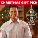 HAPPYPOP Christmas Gifts for Men - Secret Santa Socks Xmas Stocking Stuffers for Him Red (The Brother Elf - Red)