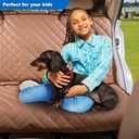 Bench Car Seat Cover Protector - Waterproof, Heavy-Duty and Nonslip Pet Car Seat Cover for Dogs with Universal Size Fits for Vehicles, Trucks & SUVs(TAN)