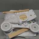 labebe Wooden Baby Walker, Baby Push Walker Doll Stroller, Push Activity Walker for Kids 18M+, Adjustable Speed Learning Walking with Wheels, Birthday Gift for Girls Boys Ages 1-3