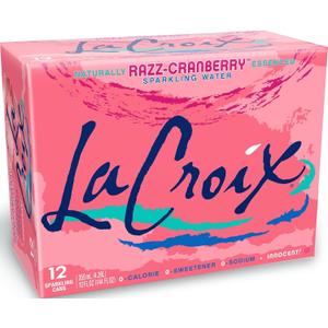 La Croix Sparkling Water, Razz-Cranberry, 12 Fl Oz (pack of 12), 06/29/27