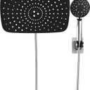 Veken 11.8'' Rain Shower Head with Handheld, High Pressure Rainfall Showerhead Combo with 5 Handheld Water Spray Modes for Bathroom Accessories, Home Decor, Detachable Dual Shower Heads, Chrome Silver