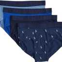 Ralph Lauren Men's Stretch Classic Fit Cotton Briefs (Medium, Blue Saturn/Monroe Blue Heather/White/Pale Royal Heather/Cruise)