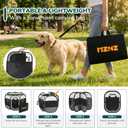 Pet Puppy Dog Cat Playpen, Large Dog Tent Crates Cage Indoor/Outdoor, Portable Playpen for Small Animal, Foldable Pop Up Dog Kennel Playpen with Carring Case, Removable Zipper Top, Light Grey