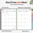 SUNEE Academic Planner 2026-2027 Weekly & Monthly Planner, July 2026 to June 2027, 8.5"x11", Thick Paper, Tabs, Pockets, Bookmark, Spiral-Bound, Student Teacher Organizer, Black