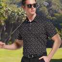 Mens Golf Shirts Short Sleeve Moisture Wicking Dry Fit Performance Athletic Polo Shirt (XL)
