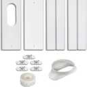 Alpine Hardware Portable Air Conditioner Window Kit with Coupler Adjustable Window Seal for AC Unit, Sliding AC Vent Kit for Exhaust Hose, Universal for Ducting with 5 Inch Diameter