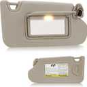 Youxmoto Sun Visor Right Passenger Side for Nissan Altima 2013 2014 2015 2016 2017 2018, Beige with Vanity Mirror and Light, Replaces# 96400-3TA2A
