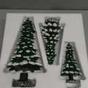 Shellwei 3 Pcs Resin Christmas Tree Table Decorations Winter Snow Christmas Tree Resin Figurine Xmas Snowy Pine Tabletop Centerpiece Decor for Xmas Holiday Party Supplies Indoor Home Mantle Decoration