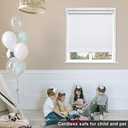 Blackout Roller Shades Blinds Cordless for Windows Pull Down Room Darkening Door Blinds with Thermal Insulated Easy to Install for Living Room,Bedroom,Home,Office Bathroom White 76" Wx72 H