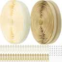 DOITEM 20 Yards Nylon Coil Zipper by The Yards, #5 Bulk Zippers for DIY Sewing Craft Bags with Replacement 40PCS Sliders (Beige and Cream)