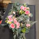 Wedding Arch Flowers Set of 2,Colorful Wedding Arch Floral Swags with Green Leaves for Welcome Signs,Ceremony and Reception Backdrop,24 x 14 in and 16 x 12 in,Wedding Party Decor (Peony-Pink) 