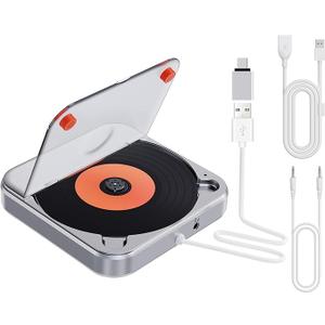 Portable CD Player for Car with USB/AUX Port, CENXINY External CD Player Compatible with Car Stereo Radio,Universal for Vehicle,with 1 M AUX Cable/1.5 M USB Extension Cable/Adapter(A to C)