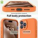 LOVE 3000 Designed for iPhone 15 Pro Max Case, Premium Silicone with [Soft Anti-Scratch Microfiber Lining] Shockproof Protective Phone Case for Men Women Girls 6.7", Bright Orange