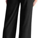 NIMIN High Waisted Work Pants for Women Wide Leg Dressy Pants Business Casual Trousers 2026 Summer Slacks with Pockets (Black, XS)