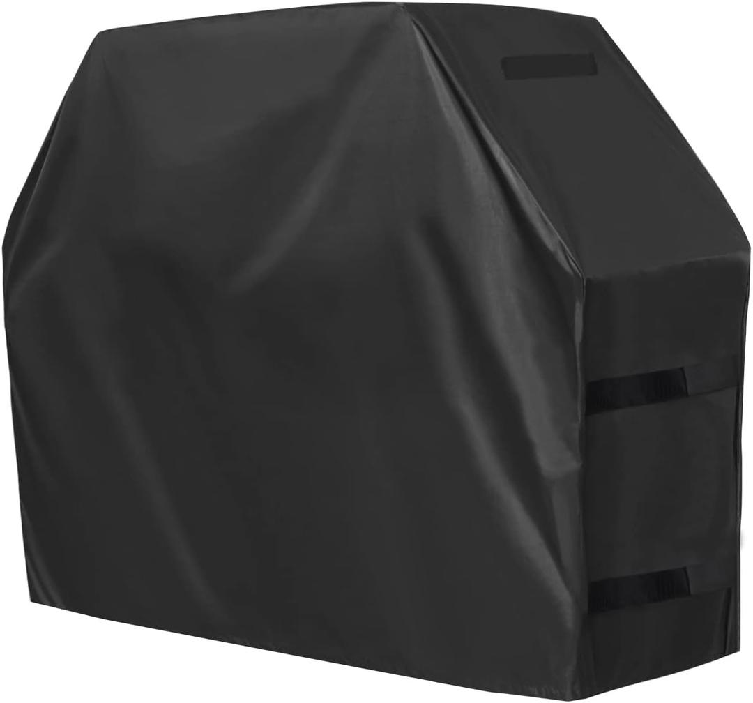 OutdoorLines Waterproof Heavy Duty BBQ Grill Cover - Universal Barbecue Grill Covers UV Resistant Barbeque Gas Grill Cover for Outdoor Universal Grills, 58L x 24W x 44H Inch, Black