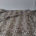 DREAMNINE Luxury Brown Cheetah Print Faux Rabbit Fur Blanket for Couch 50" x 60",Decorative Soft Thick Fluffy Leopard Furry Blankets, Warm Blankets for Winter,Animal Print Cozy Chic Fuzzy Lap Blanket