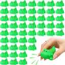 Lenwen 150 Pcs Rubber Crocodile Bath Toy Bulk Mini Alligator Toys Crocodile Bathtub Toys Float Squeak Toys for Summer Pool Parties Halloween Christmas Party Birthday Decoration, 2.8 x 1.3 x 1.3 Inch