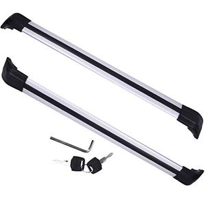 43" Aluminum Roof Rack Rail Cross Bar Cargo Luggage Carrier w/Lock for SUV