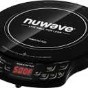Nuwave Flex Precision Induction Cooktop, 10.25 Shatter-Proof Ceramic Glass, 6.5 Heating Coil, 45 Temps from 100F to 500F, 3 Wattage Settings 600, 900 & 1300 Watts, Black