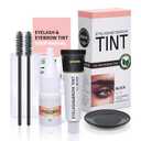 Eyelash & Eyebrow Color Kit, Black Lash & Brow Color Kit, Eyebrow Coloring Set with Natural Bushy Results, Easy Use & Salon at Home, 7ml, Black
