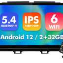 9 Inch IPS Touchscreen Android 12 Car Stereo for Toyota Sienna 2011-2014 with Wireless CarPlay & Android Auto 2+32GB Car Radio, Support GPS, WiFi 6, Bluetooth,5.4, FM Radio, Backup Camera, SWC