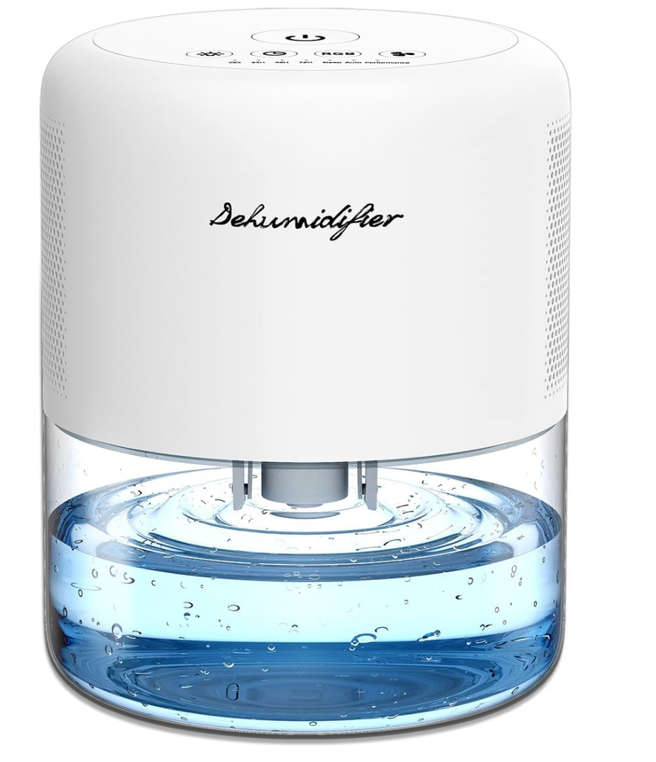 Dehumidifier for Home Small Quiet Dehumidifiers for 44OZ Water Tank Auto Defrost and Shutoff 10 Colors Light 4 Timer Options 3 Modes Portable Dehumidifiers for Bedroom Bathroom Closet RV