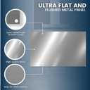 24" x 30" Reversible Metal Backsplash Matching screws | Compatible with Broan-NuTone SP3004 - Ultra Flat and Flushed Metal Panel Splatter Guard for Stovetop Easy Installation