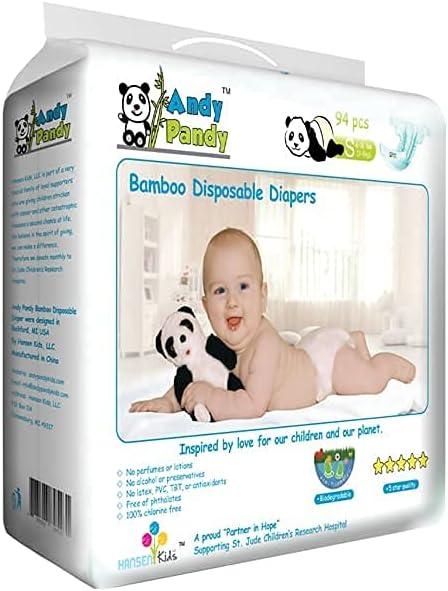 Andy Pandy Training Pant Diapers for Unisex Kids Toddlers - 2T (Large), 20-31 lbs - White, 25 Count (Non-Adult)