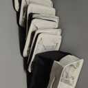 meekoo 8 Pack Collapsible Storage Bins Fabric Storage Bins Polyester Fabric Baskets with Handles Linen Closet Organizer for Shelf Home Closet Towels Toys(15 x 11 x 9.5 in,Black White)