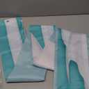 Shrahala Teal Christmas Elegant Decorative Shower Curtain, White Turquoise Bathroom Dcor Polyester Fiber Waterproof with Plastic Rings for Shower Stall Bathtubs 72 x 36 in (Love Love Turquoise Love Blueb)