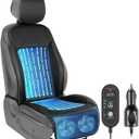 Paffenery 2025 Upgraded Cooling Car Seat Cover Front Seat, 12V-24V Ventilated Cooling Car Seat Cushion, Cooled Seat Cover for Car SUV Truck Universal Fit, Fashion Black