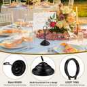 12 Pcs Wedding Table Number Holders Metal Black Small Card Holder, 4.7 Inch