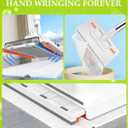 Convenient Any Cloth Changing Mini Lazy Snap Grip Mop Wet and Dry Click on Automatic Gripping Zero Touch for Home Use Portable Quick Small Cleaning Clip Set Hands Free Dust Kitchen Floor