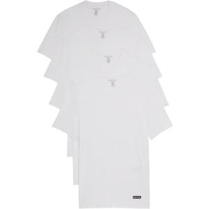 Nautica Mens 4-Pack Cotton Limited Edition Crew Neck T-Shirts (Large, White Flag Logo)