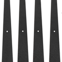 Homode Decorative Garage Door Hinges Handles, Faux Garage Door Accents, Metal Handles Hinges Hardware Kit, Screw Mounted, Black, Spear Style (4 Hinges)