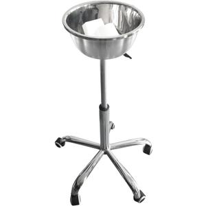 Portable Gym Chalk Stand with Stainless Steel Bowl: Freestanding Gym Chalk Holder Bucket with Heavy Duty Rolling Wheels for Gymnastics Weight Lifting Accessories