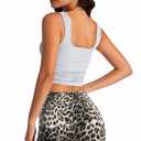 Cantonwalker Women's High Waisted Stratch Bodycon Silky Lace Hem Mini Skirts (M, Brown Leopard