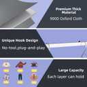 Twira 6-Shelf Hanging Closet Organizer, 2 Separable 3-Shelf Hanging Shelves, Hanging Storage with 3 Removable Drawers 4 Side Pockets, Storage Organizer for Closet, Nursery (Dark Grey)