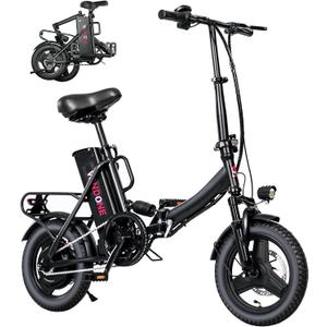 Windone S14/S16 Electric Bike for Adults, Max 19/22 MPH Speed & 28/50 Miles Range (PAS), 500W/750W Peak Motor, Foldable, Lightweight, Shock Absorbers, UL2849 Certified Ebike