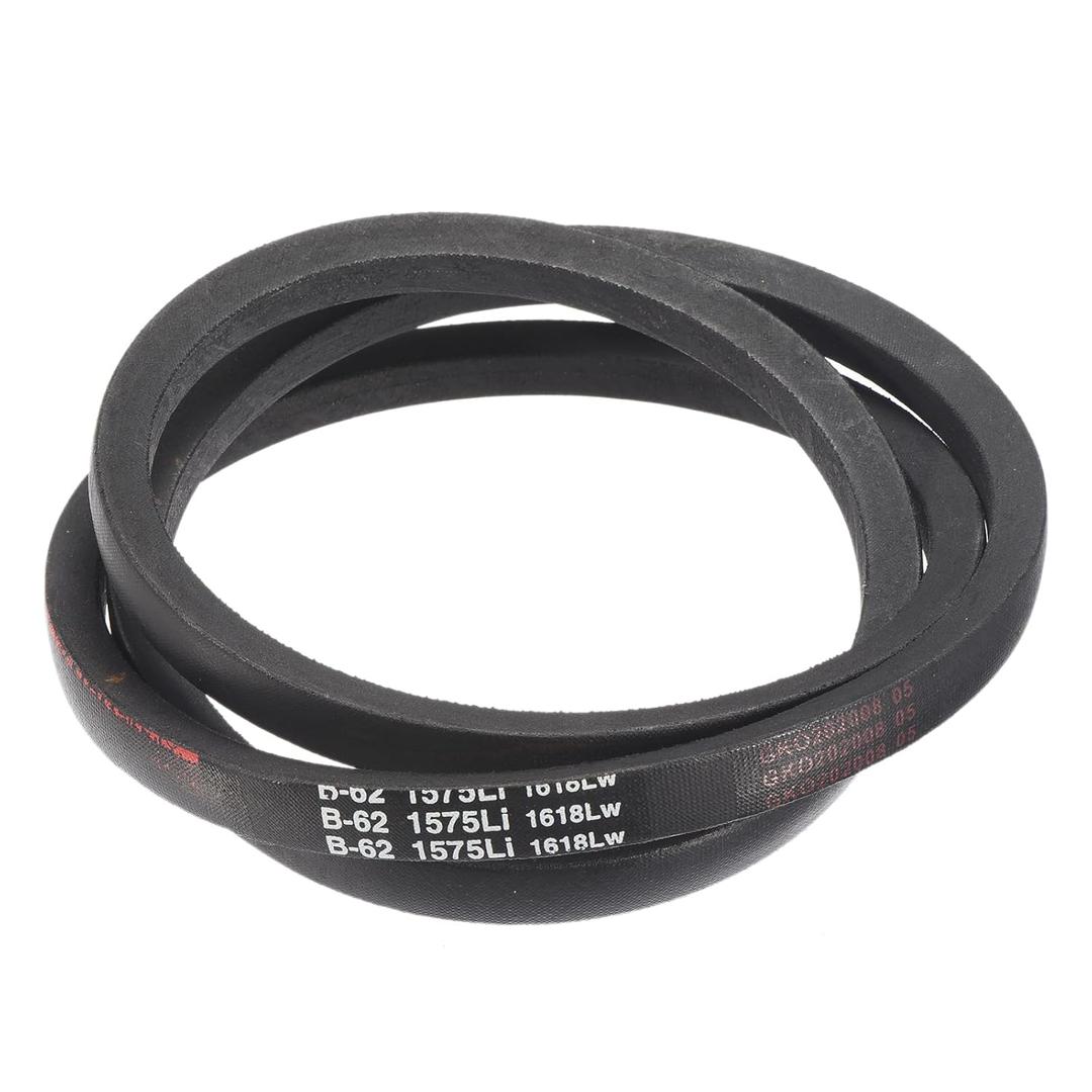 uxcell 3 Pack B62 Classic Wrapped V-Belt, 65" Outside Circumference Wrapped Industrial Rubber V-Belt B Profile V-Belt for Industrial Machinery Equipment, Black