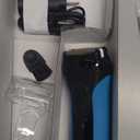 Braun Electric Series 3 Razor with Precision Trimmer, Rechargeable, Wet & Dry Foil Shaver for Men, Blue/Black, 4 Piece