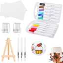 Christmas Magic Puffy Paint,3D Drawing Magic Canvas Sponge, Puffy Popcorn Drawing Texture Painting Kit, DIY Bubble Drawings Pens for Painting,Art, with 10 Foam Paint Paper and 12 Markers (2 Set)