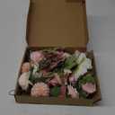 Rose Artificial Flowers Combo Fake Flowers Pink Roses Silk Flowers with Stems for DIY Bridal Wedding Bouquets Centerpieces Arrangements Table Party Baby Shower Home Decor (Champagne Pink)