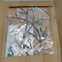 Meltset Metal Tree Leaf Wall Decor, Vine Olive Leaf Branch Wall Art, Wrought Iron Scroll Artwork, Decorative Wall Sculptures Above The Bed, Living Room, Hallway, Indoor and Outdoor (S/Farmhouse）