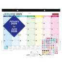 2025-2026 Desk Calendar - 22" x 17", 18 Month Calendar Jan 2025 - Jun 2026, Large Monthly Desktop Calendar with Daily Blocks, Thick Paper, Corner Protectors - Colorful (3 Stickers Included)