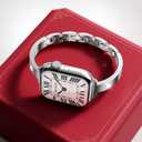 Mesime Slim Band Compatible with Apple Watch Bands 49mm 46mm 45mm 44mm 42mm 41mm 40mm 38mm for Women, Luxury Metal Bracelet Strap for iWatch Ultra 3/2/1 Series 11/10/9/8/7/6/5/4/SE/3/2/1 (Silver)