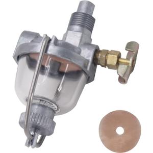 Fuel Sediment Bowl Assembly AM3100T 355142R91 Glass for John Deere 1010 320 330 40 420 Farmall IH Tractor Cub A B C Super 100 140 200 Allis Chalmers D14 D17 Replaces AT326991 61782C91 235560