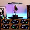 Clear Acrylic Display Case with Light for Gundam Display, Multiple Color Lights Dustproof Protection Display Box for Collectibles Action Figures14 x 10 x 21inch