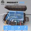 Flemoon Outdoor Electrical Box Waterproof, IP54 Waterproof Extension Cord Cover, Protect Outlet, Plug, Socket, Timer, Power Strip, Holiday Light, Large Weatherproof Connection Box, Brown