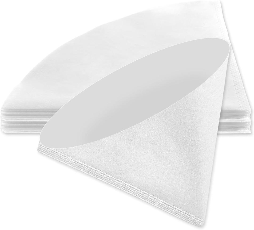 50pcs Fryer Oil Filter, 10 inch Non Woven Cooking Oil Strainer Deep Fryer Oils Filters Maple Syrup Filters Cones Beeswax Strainer Grease Filter Cones for Restaurant Kitchen Cafe Hotel